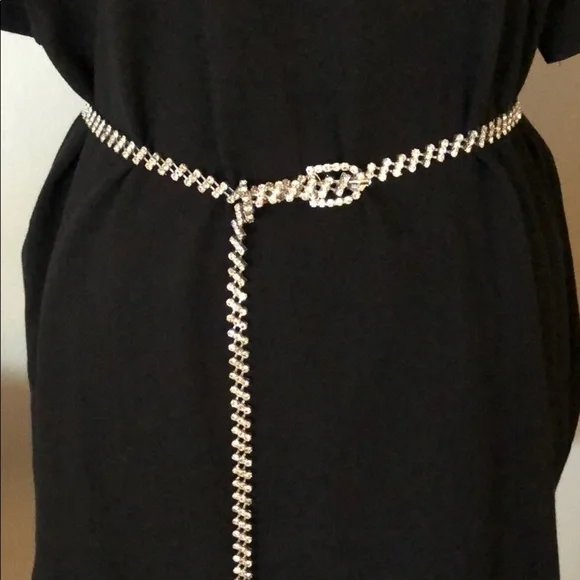 #Silver #diamond stones #belt.