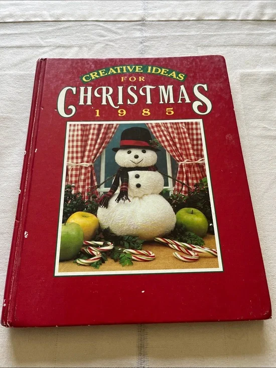 Vintage Creative Ideas for Christmas 1985 Hardcover Book - Red Cover