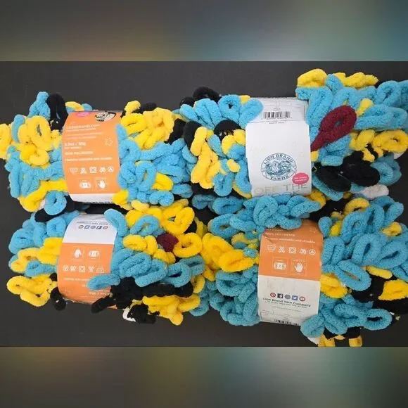 LION BRAND YARNS OFF THE HOOK EMOJI 4 SKEINS 3.5 OZ