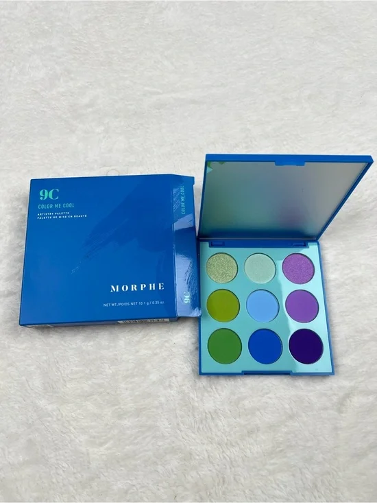 Morphe 9C Color Me Cool Eyeshadow Palette 9 Pan Blue Green Purple