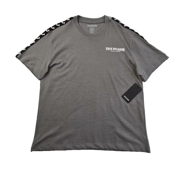 True Religion Heavy Taping Tee‎ Men's Size L Army Green MSRP $59 NWT NEW