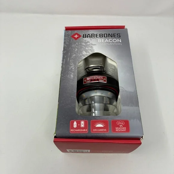 Barebones Beacon LED Lantern LIV-287 Black Rechargeable 220 Lumens NIB