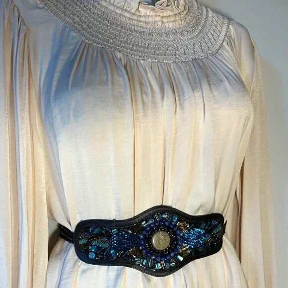 Beaded Medallion Adjustable Chain Belt SZ Small to 51