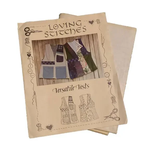 Loving Stitches Sewing Pattern. Versatile Vests. Vintage UNCUT NEW. Casual Dress