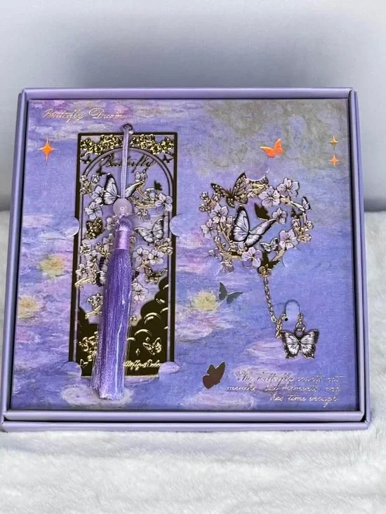 Butterfly Fairyland Luxury Metal Bookmark in Dreamy Gift Box