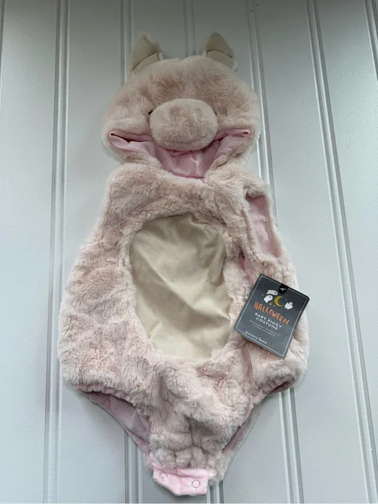 Pottery Barn Kids Pig Costume Baby Piggy 6-12 Months Halloween Piglet NEW 3003