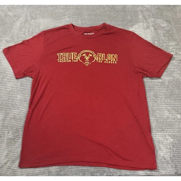Men's red True Religion graphic t-shirt Xl