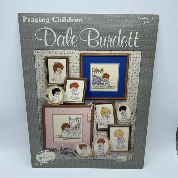 Praying Children By Dale Burdett Leaflet 2 Cross-stitch Pattern Preowned L-2