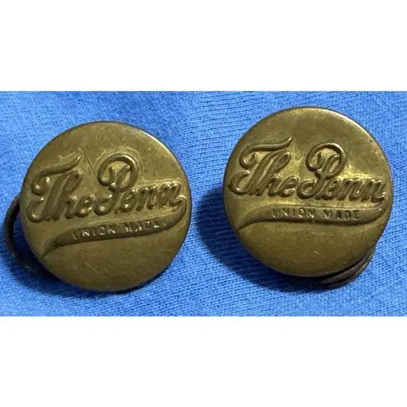 The Penn Union Made Antique Wobble Shank Overall Buttons Workwear 1920s