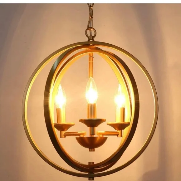 Gold Orb Chandelier Light Fixture