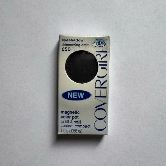 Covergirl Magnetic Colour Pot Eyeshadow 650 Shimmering Onyx Black Shimmer NIB
