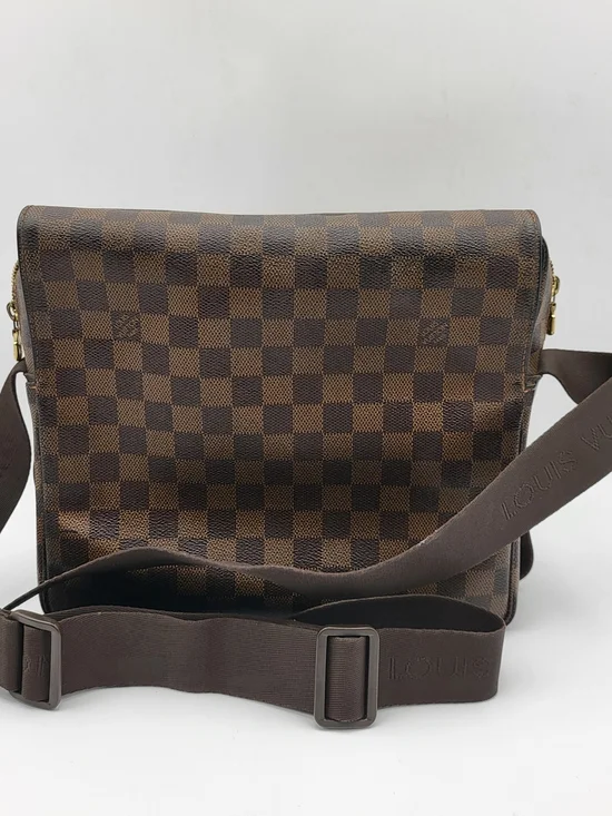 LOUIS VUITTON Damier Ebene Canvas Naviglio Messenger Bag. Authentic, w/COA..