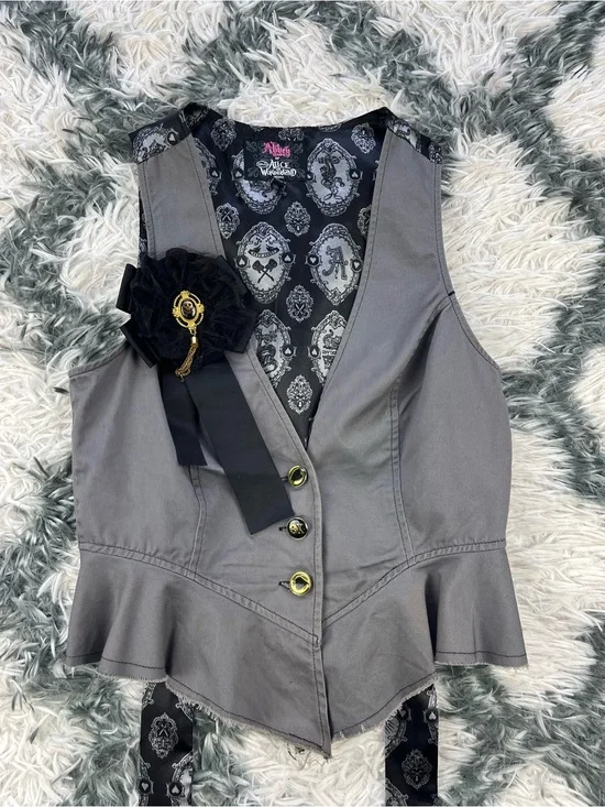 Disney Abby Dawn for Alice in Wonderland Vest Gray Size Kids Small