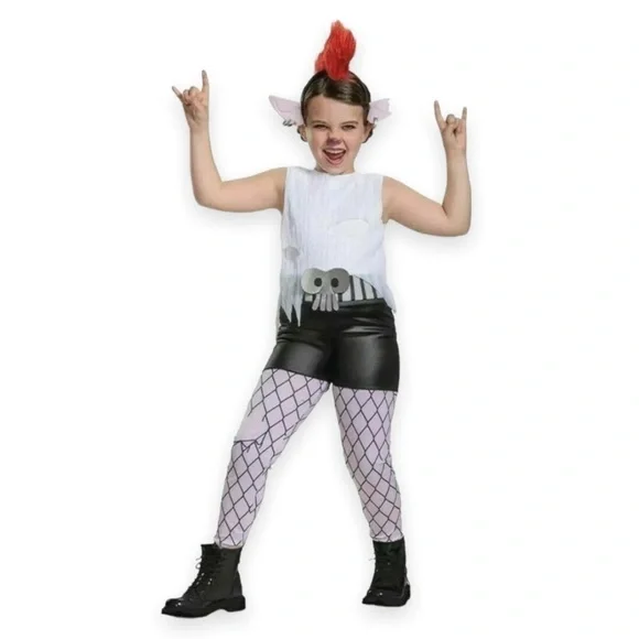 Disney Trolls World Tour Girl's Barb DELUXE Halloween Costume Child 4-6X‎ Small