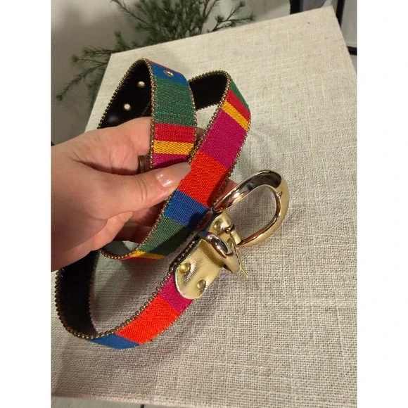 Elite Fresno belt vintage colorblock bold jewel tonegold buckle bullet trim 31