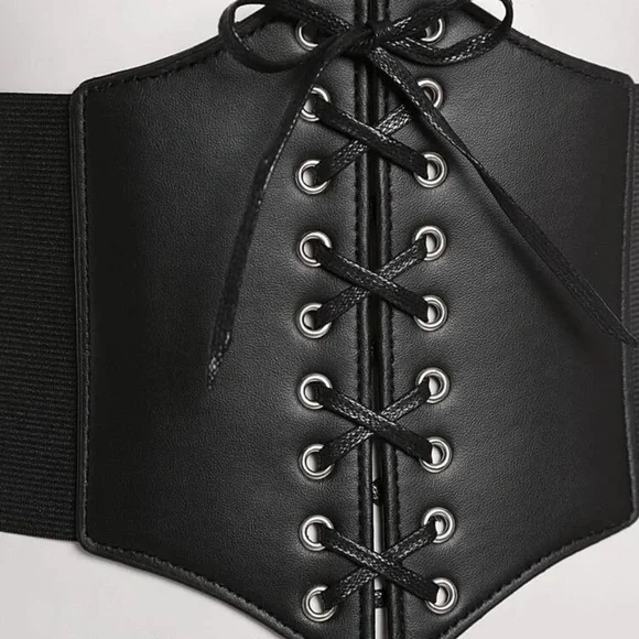 Gothic, black elastic belt