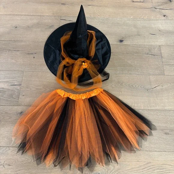 Girls Witch Hat and Skirt