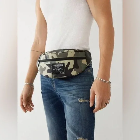 NWT True Religion Printed Belt Bag in Camo