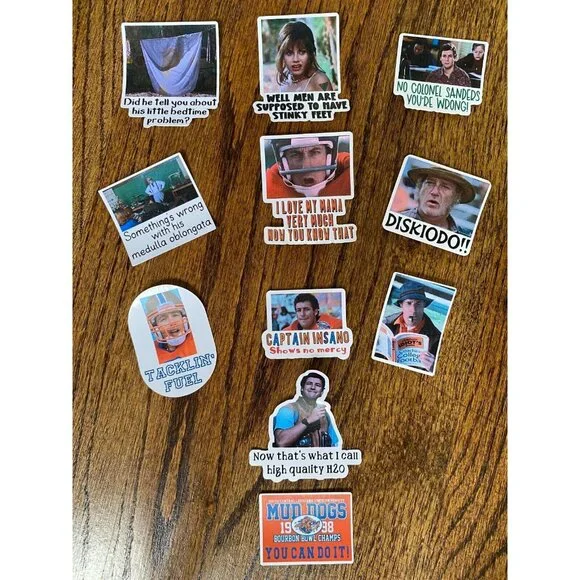 The Waterboy STICKER Bobby Boucher Inspired Set of 11 Stickers High Quality H2O