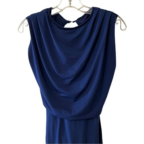 Balera draped Asymmetrical Dance Dress Blue Small Adult