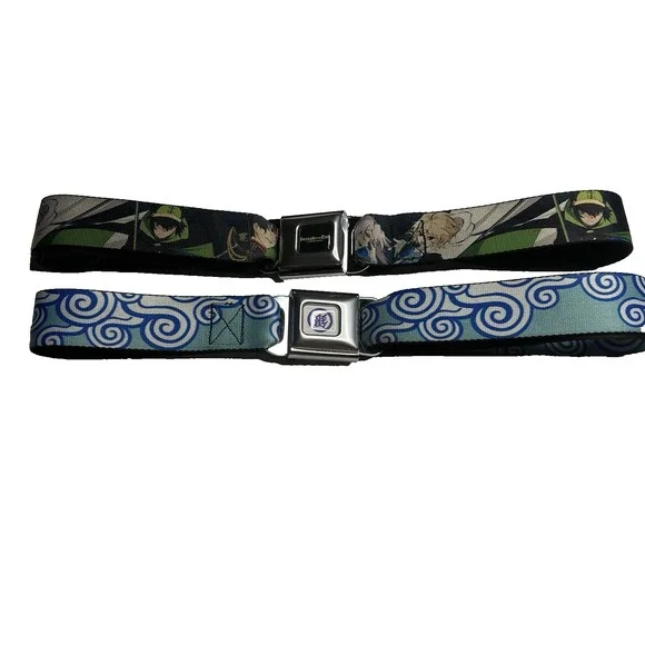 Buckle Down Anime Japanese Animation Seatbelt Belts‎ Lot of 2  24