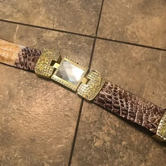 Los Altos boots alligator bling belt