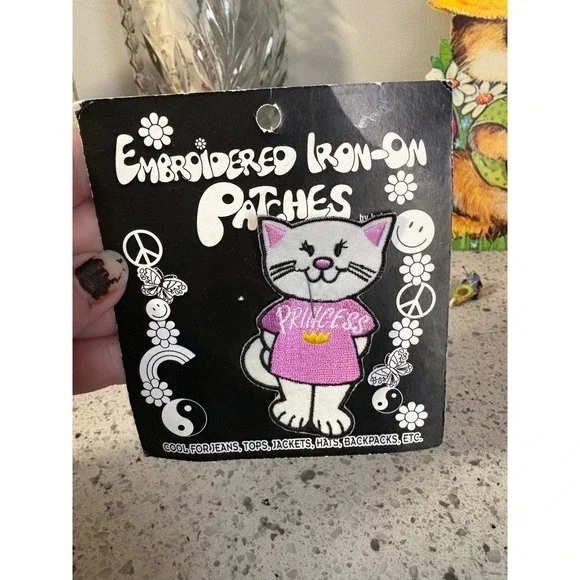 VTG Cute Cat Princess Embroidered Iron On‎ Patch for clothes & Accessories