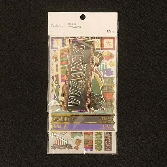 ⭐️ Recollections Kwanzaa 69 Scrapbooking Stickers Pack