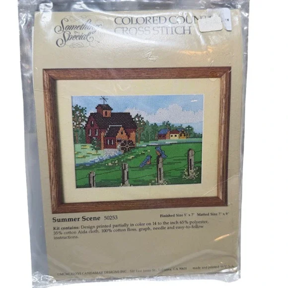 Something Special Summer Scene Barn Landscape Watermill Cross Stitch Kit New