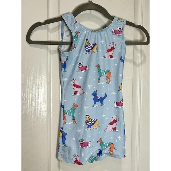 Destira Snow Paws unitard Leotard Gymnastics Dance Child Small Dogs Winter Short