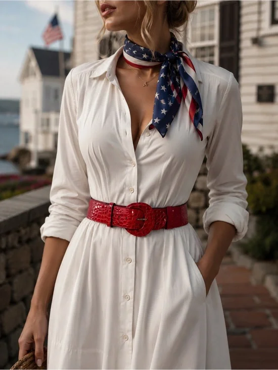 Red Croc-Texture Wide Waist Belt summer patriotic July 4 classy party yacht club