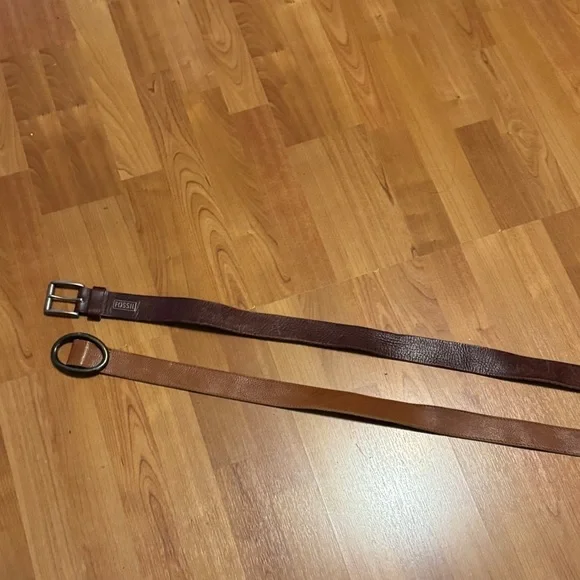 Fossil and Gap Brown Leather Unisex Belt