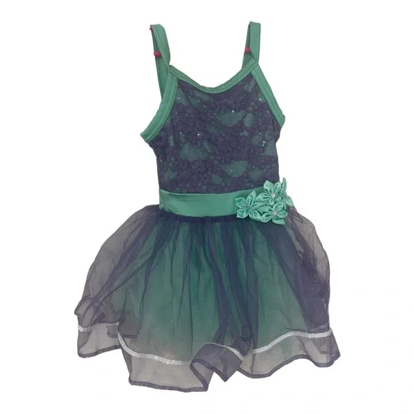 Weissman kids girls turquoise  Green and lavender light Purple Costume Dress SC