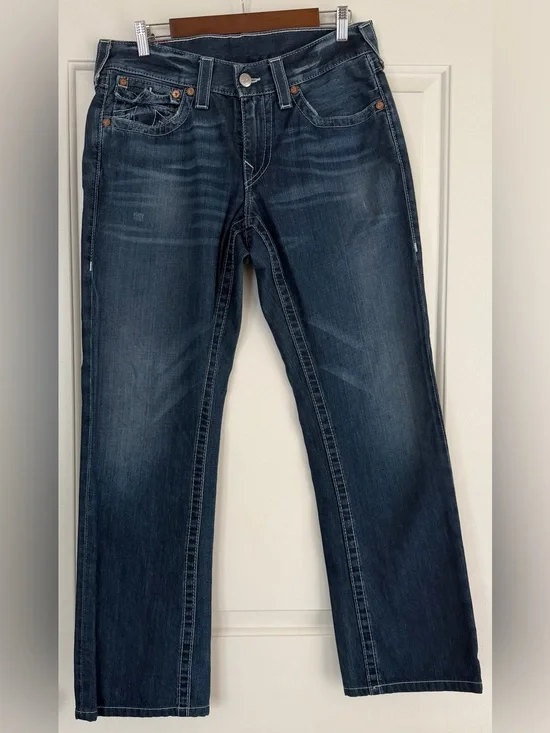 True Religion Men’s Ricky Straight Leg Denim Jeans