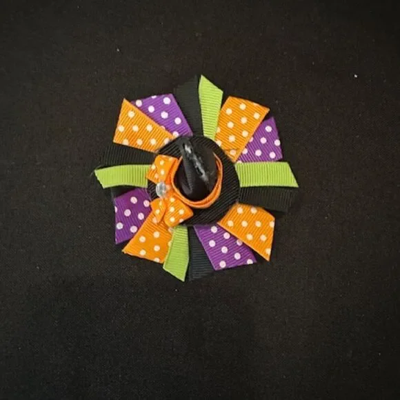 Witches Hat Sculpture Hair Clip  5B1759  Handmade NWT Boutique