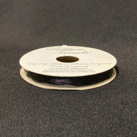 ⭐️ Ribbon Trends Black Satin Craft Ribbon 1/4” x 540”