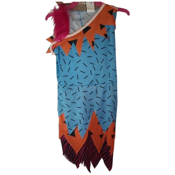 Girls Stone Age Dress Halloween Dress Up Costume M(8-10) New