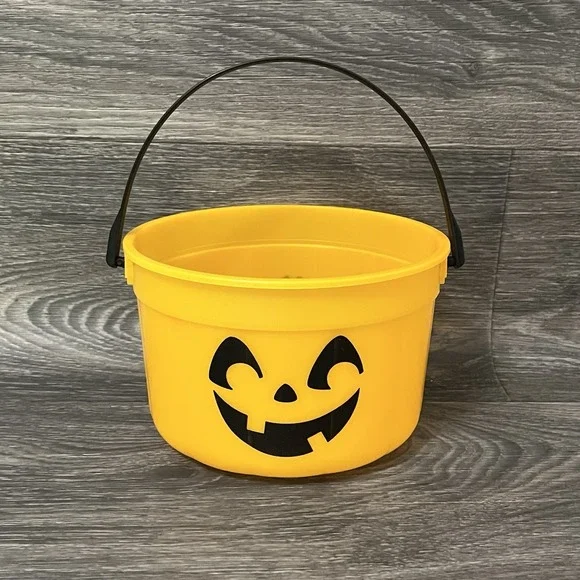 Vintage 1990 McDonald's Halloween Orange Boo Bucket Pumpkin Pail NO LID