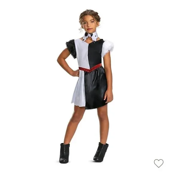 New Disney Villians Cruella Devin Classic Halloween Costume