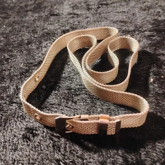 Vintage 70s 80s Metal Mesh Belt Sash Silver Tone 31.5