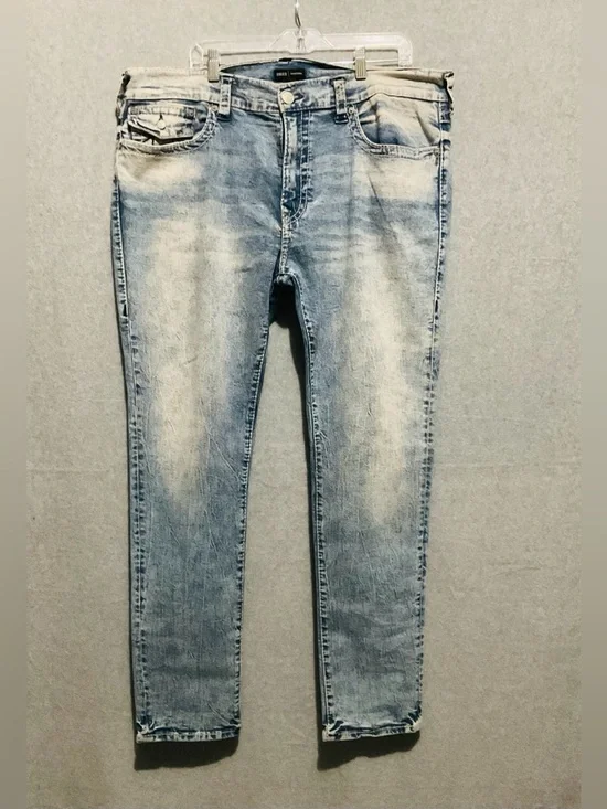 True Religion Rocco Relaxed Skinny Jeans in Light Blue Sz 40