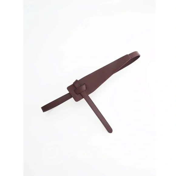 Chocolate Brown Belt  Faux Leather PU