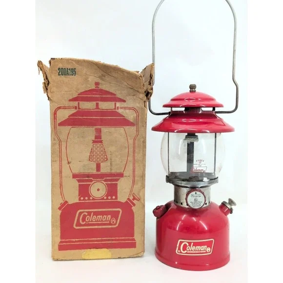 Vintage 1970 Coleman 200A Red Lantern 5 / 70 With Original Box