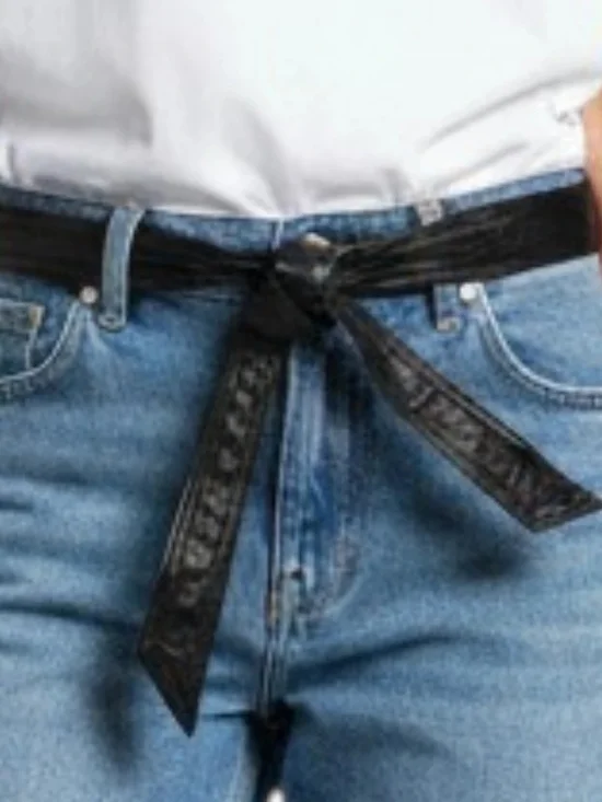 Black Genuine Leather Belt (waist up to 36