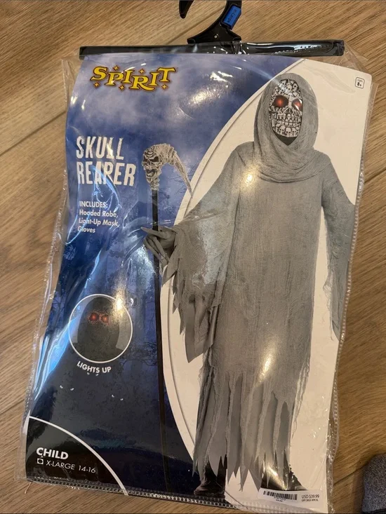Spirit Halloween Skull Reaper Costume