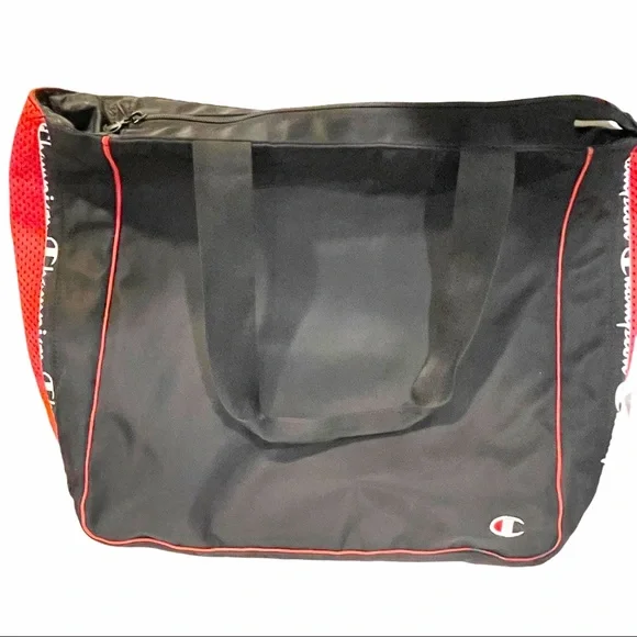 Champion‎ Black Nylon Laptop Messenger Bag Schoolbag