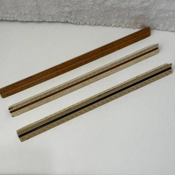 Vintage Pickett Dietzgen ExcelloTriangular Scale Ruler Lot of 3 Architects