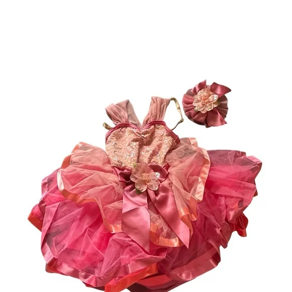 A Wish Come True Pink Lace and Tulle Dress with Sequins