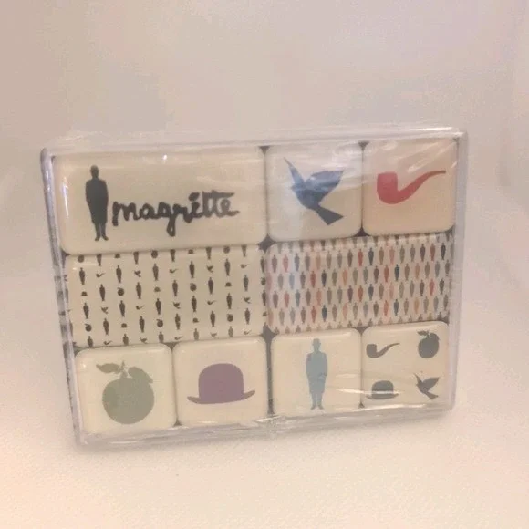 Rene Magritte FRIDGE MAGNETS Surreal Art Set‎ of 9 - New