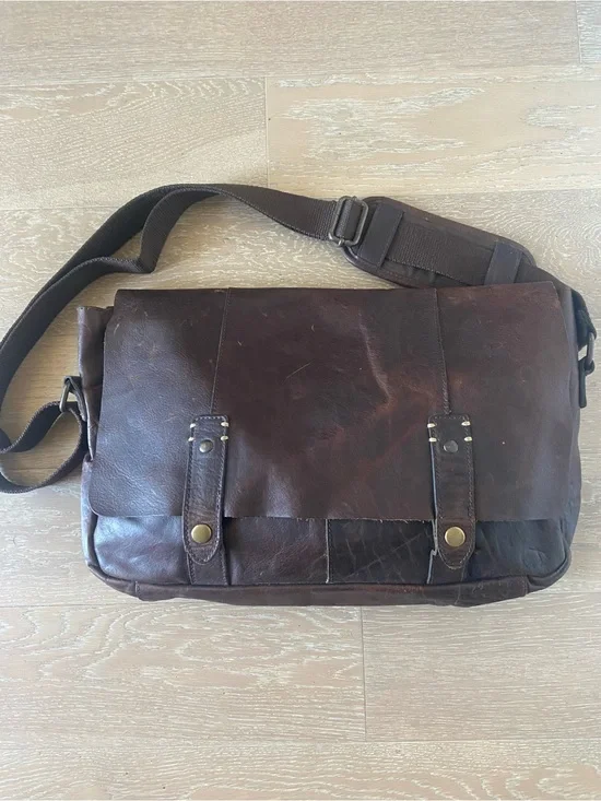 Buffalo Jackson WALKER brown soft Leather Messenger Bag EXCELLENT CONDITION